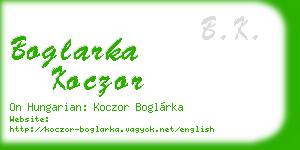 boglarka koczor business card